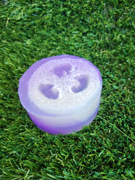 Beautiful Lavender Loofah Soaps