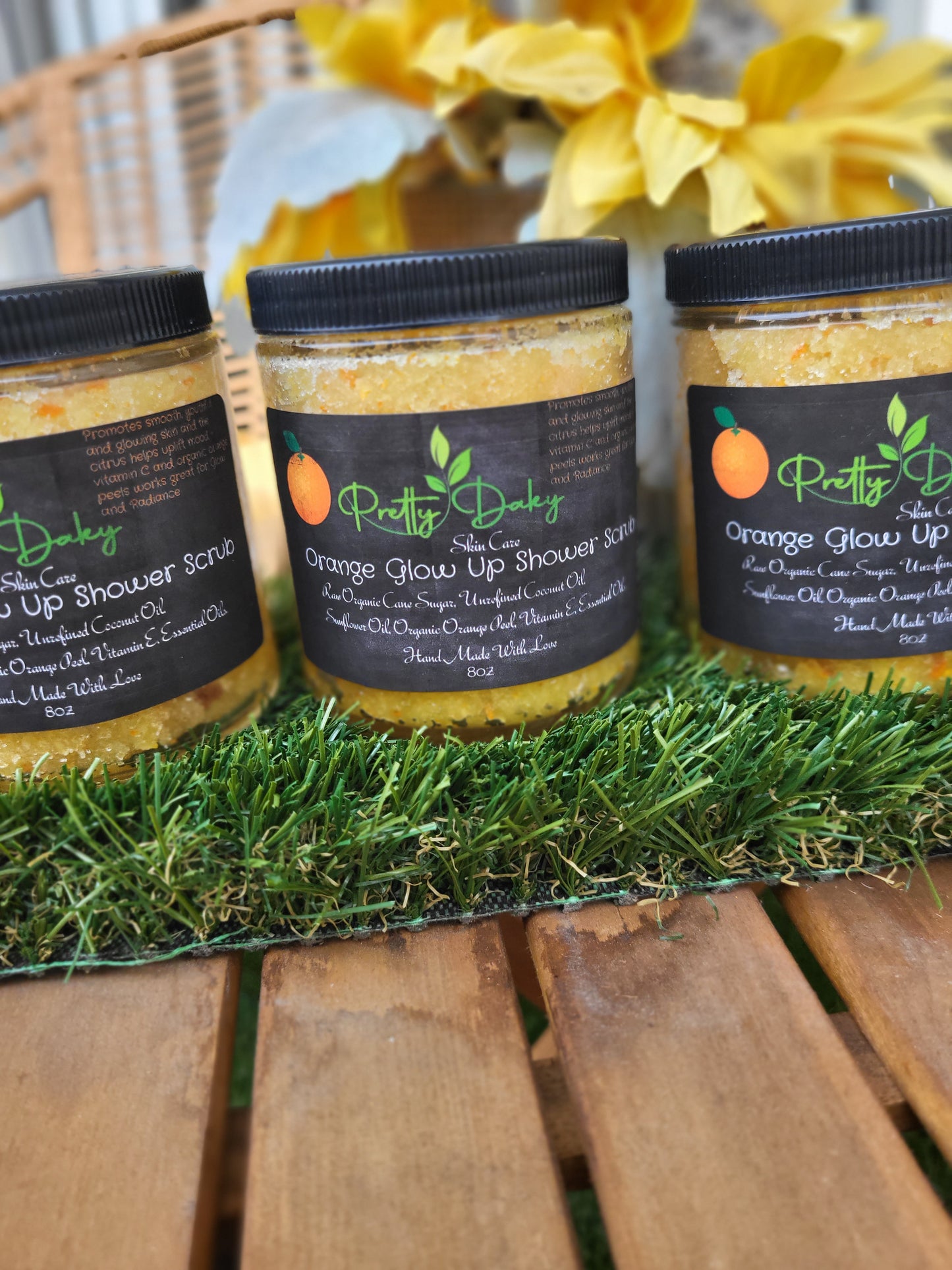 Orange Glow Up Shower Scrub